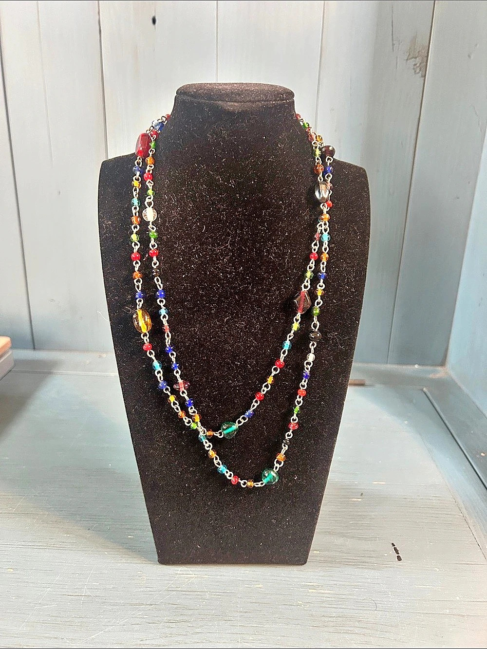 Multicolor & Gold Beaded Layered Necklace